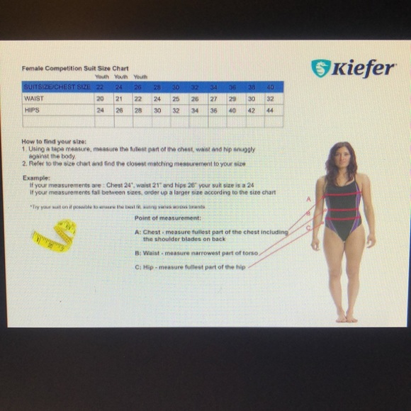 NWOT Kiefer Competition swimsuit. Size small - Picture 4 of 4